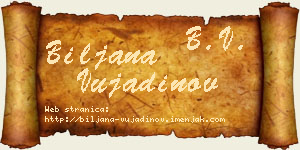 Biljana Vujadinov vizit kartica